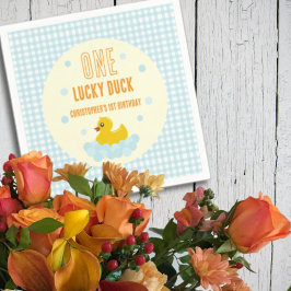 Servilleta De Papel Pato 1 cumpleaños