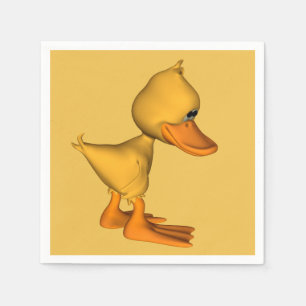 Servilleta De Papel Pato de dibujos animados amarillo