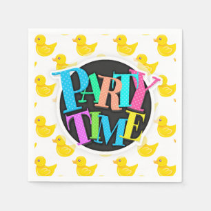 Servilleta De Papel Pato de goma amarillo y blanco, Ducky