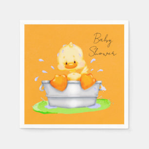 Servilleta De Papel Pato en un Baby Shower Tub