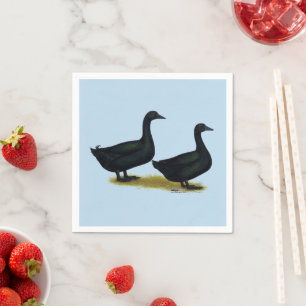 Servilleta De Papel Patos: Cayugas negro