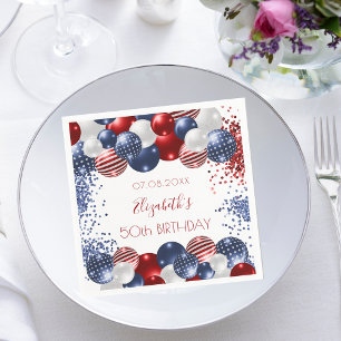 Servilleta De Papel Patria de cumpleaños patriótica Estados Unidos ban