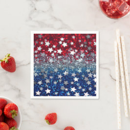 Servilleta De Papel Patriotic Glitter