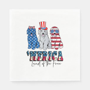 Servilleta De Papel Patriotic Goldendoodle Dog 4 de julio América Esta