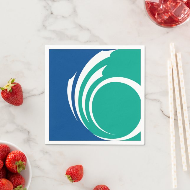 Servilleta De Papel Patriotic paper napkins with flag of Ottawa (In situ)