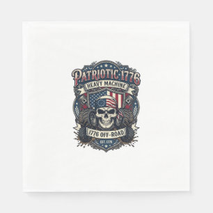 Servilleta De Papel Patriótico 1776 Camión Monstruo Cráneo Fuera de Ca