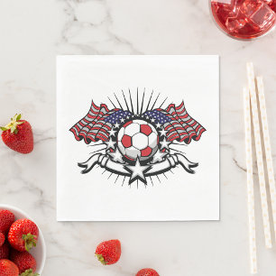 Servilleta De Papel Patriótico American Soccer Design Bandera de Estad