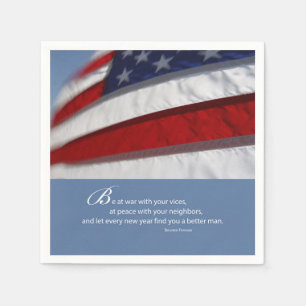 Servilleta De Papel Patriótico, Bandera Americana