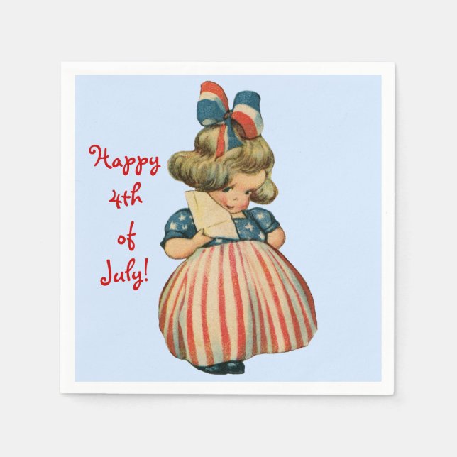 Servilleta De Papel Patriótico Cutie (Anverso)