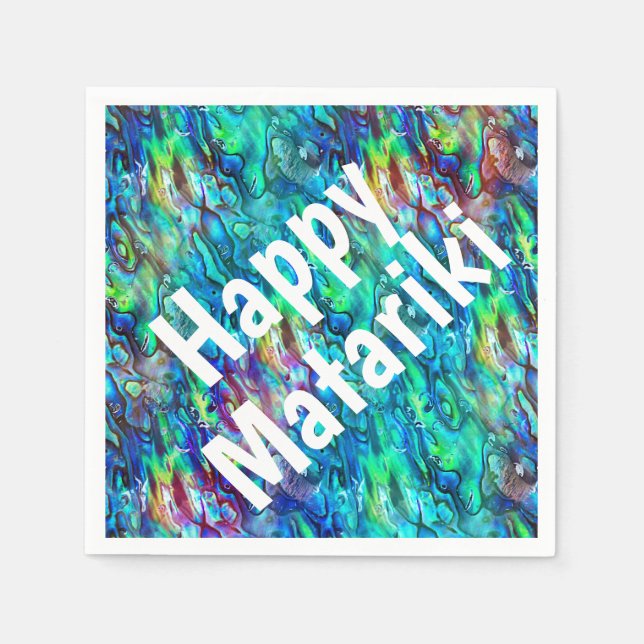 Servilleta De Papel Patrón 1 de trama de Abalone Paua de Nueva Zelanda (Anverso)