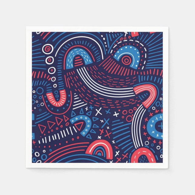 Servilleta De Papel Patrón abstracto (Anverso)