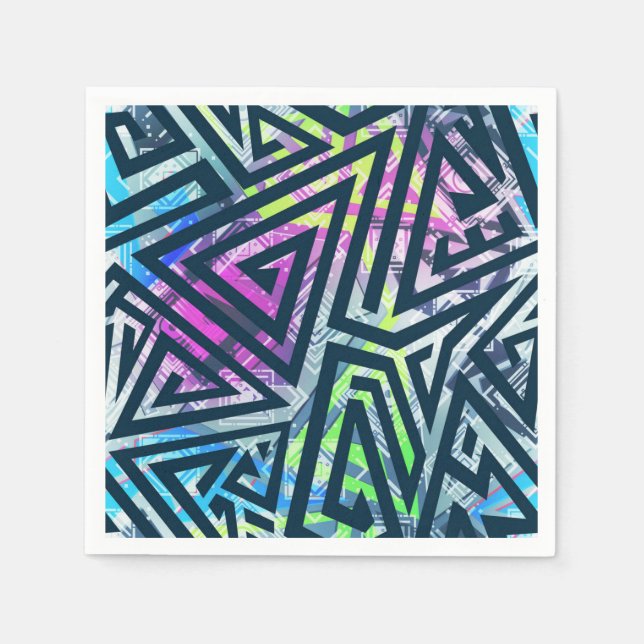 Servilleta De Papel Patrón abstracto (Anverso)