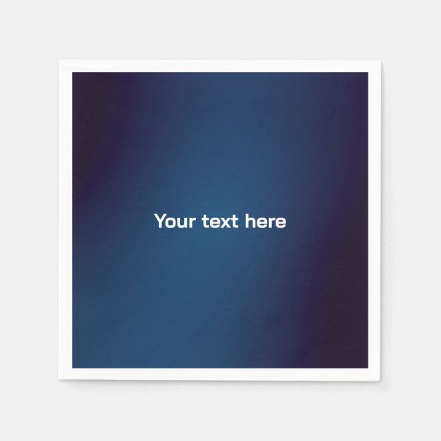Servilleta De Papel Patrón abstracto azul oscuro | Añadir texto (Anverso)