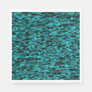 Servilleta De Papel Patrón abstracto azul verdoso negro