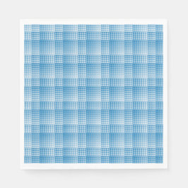 Servilleta De Papel Patrón abstracto de cuadros azules y blancos