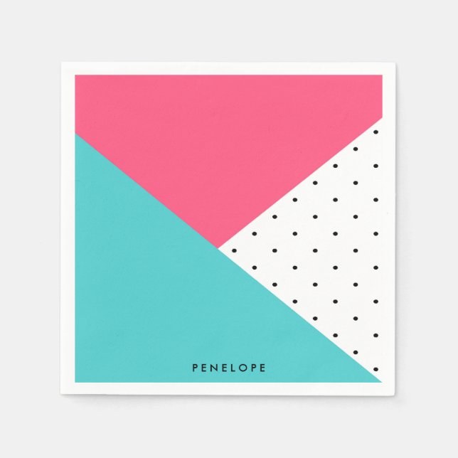 Servilleta De Papel Patrón abstracto de triángulos (Anverso)