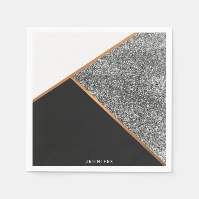 Servilleta De Papel Patrón abstracto geométrico (Anverso)