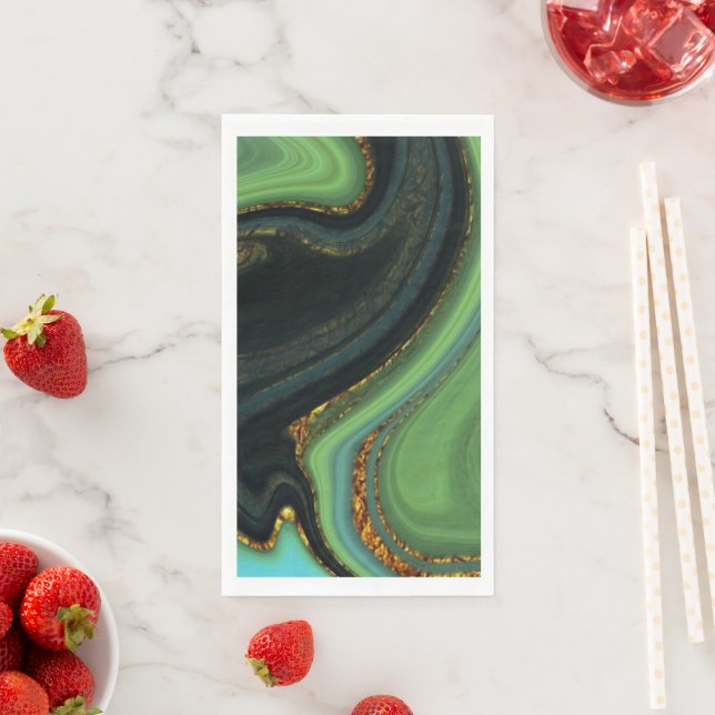 Servilleta De Papel patrón abstracto marmoleado (In situ)