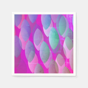 Servilleta De Papel Patrón abstracto moderno   Magenta Púrpura Rosa Ve