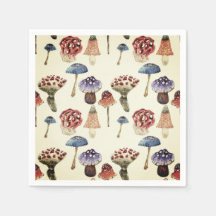 Servilleta De Papel Patrón acuático con hongos coloridos