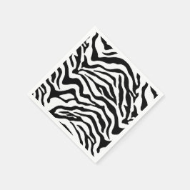 Servilleta De Papel patrón animal minimalista en blanco y negro