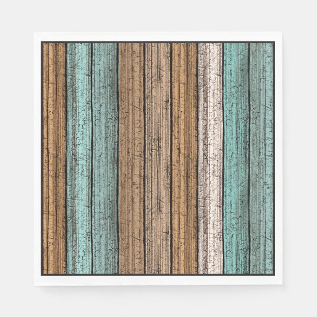 Servilleta De Papel Patrón antiguo de planchas de madera templada (Anverso)