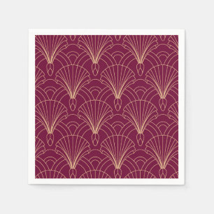 Servilleta De Papel patrón Art Deco con motivos de abanico geométrico 
