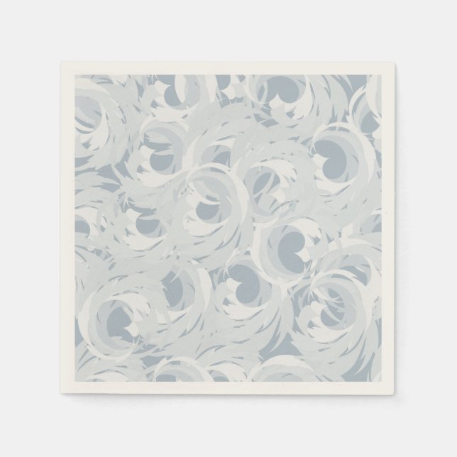 Servilleta De Papel Patrón azul Verde azulado y turbio (Anverso)