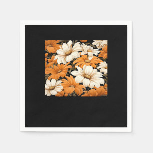 Servilleta De Papel patrón blanco - flor silvestre de cottagecore whim