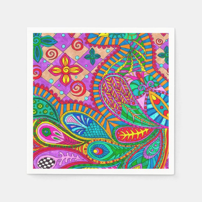 Servilleta De Papel Patrón Boho MOD de Bohemia (Anverso)