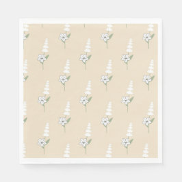 Servilleta De Papel Patrón Botánico Bohemio Beige Floral