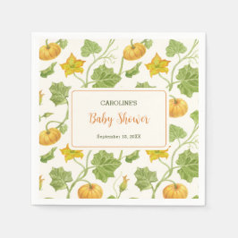 Servilleta De Papel patrón botánico de calabaza