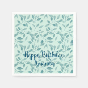 Servilleta De Papel Patrón botánico de marfil intrincado