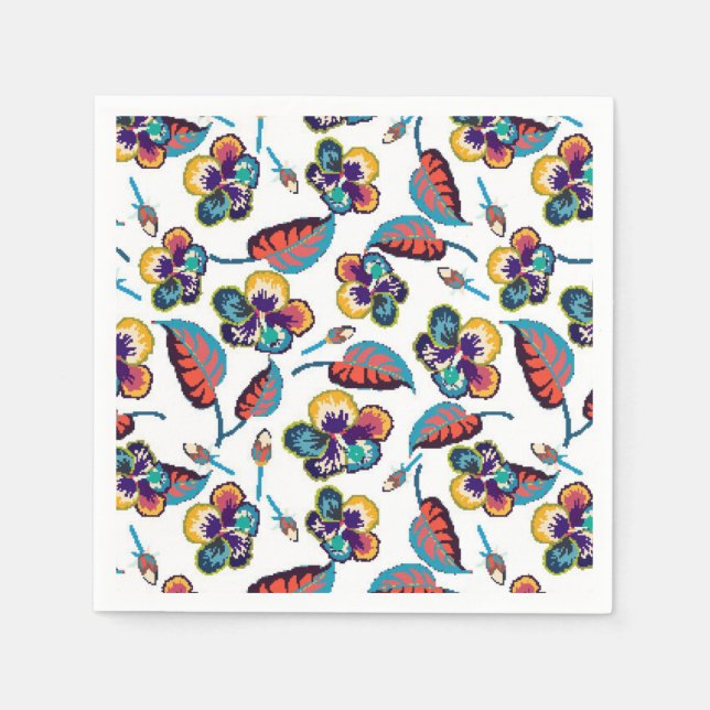 Servilleta De Papel Patrón brillante de Hibiscus (Anverso)