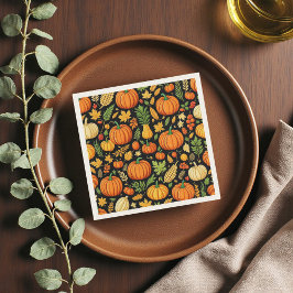 Servilleta De Papel Patrón calabaza Día de cosecha Otoño