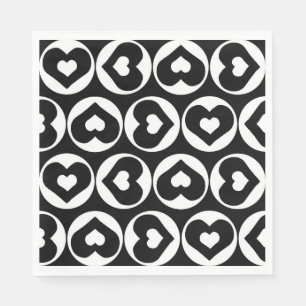 Servilleta De Papel Patrón cardíaco Amor Gráfico negrita