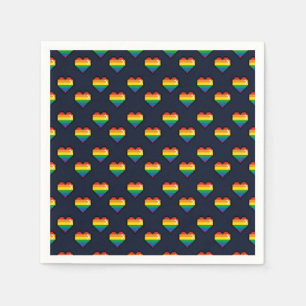 Servilleta De Papel Patrón cardíaco arco iris de 8 bits