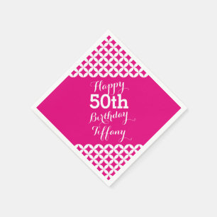 Servilleta De Papel Patrón circular 50 servilletas de papel de cumplea