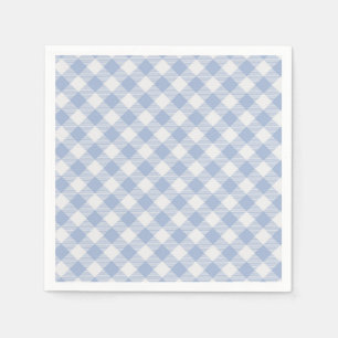 Servilleta De Papel Patrón clásico de Gingham azul comprobado