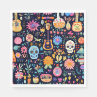 Patrón colorido de Dias de los muertos