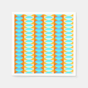 Servilleta De Papel Patrón colorido turquesa azul naranja amarillo