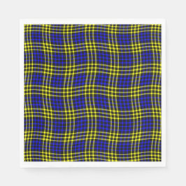 Servilleta De Papel Patrón continuo de cuadros azules y amarillos
