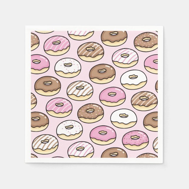 Servilleta De Papel Patrón continuo de donut (Anverso)