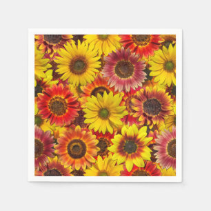 Servilleta De Papel Patrón continuo de girasoles