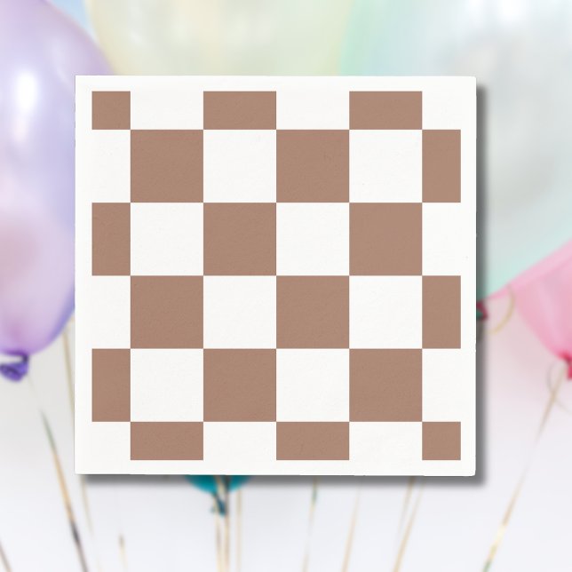 Servilleta De Papel Patrón controlado en blanco y mousse de mocha (Subido por el creador)