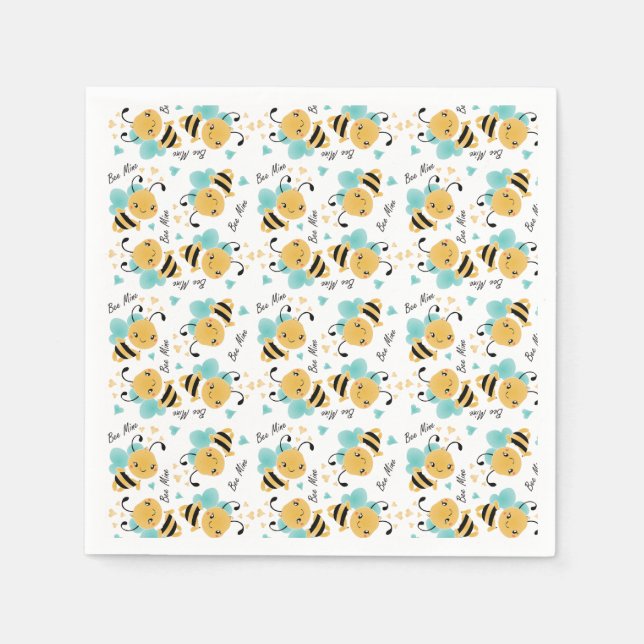 Servilleta De Papel Patrón de abeja bumblebee mía (Anverso)