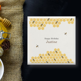 Servilleta De Papel Patrón de abeja y abeja