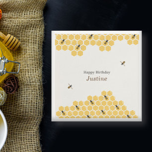 Servilleta De Papel Patrón de abeja y abeja