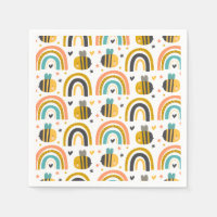 Patrón de abejas y arbustos