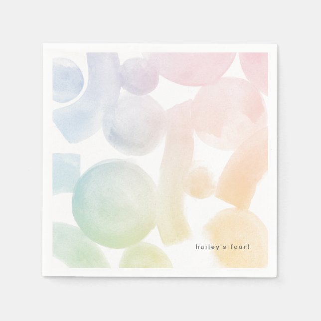 Servilleta De Papel Patrón de acuarela de juego (Anverso)